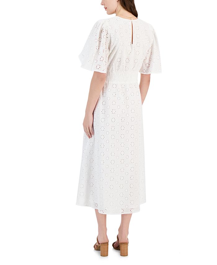 Tinsel Juniors' Cotton Eyelet VNeck Midi Dress Macy's