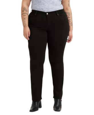 Trendy Plus Size 314 Mid-Rise Shaping Straight-Leg Jeans
