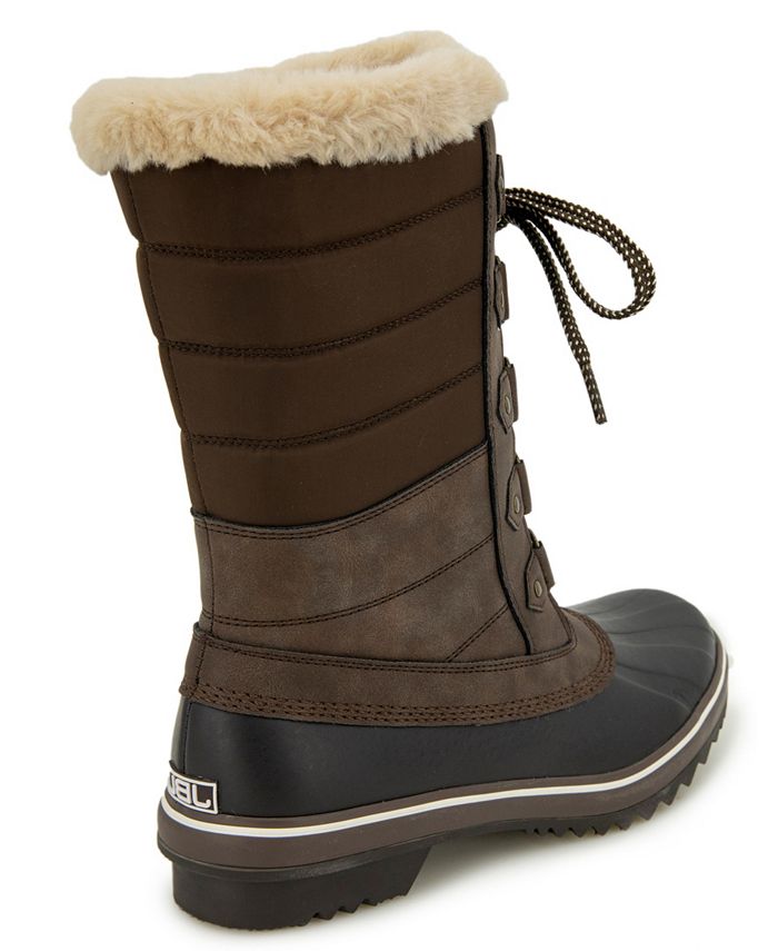 JBU Women's Siberia Waterproof LaceUp Quilted ColdWeather Boots Macy's