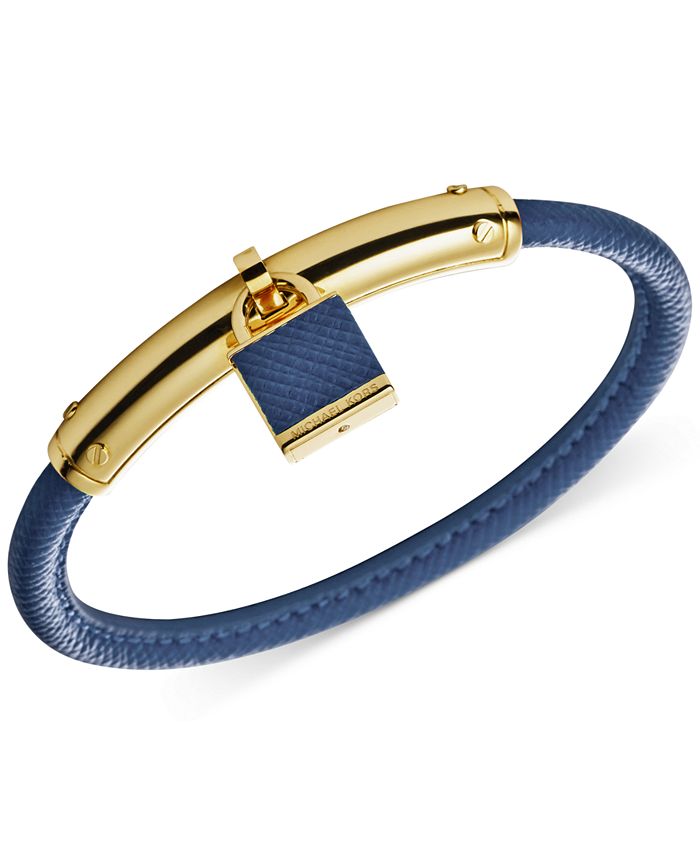 Michael kors shop leather padlock bracelet