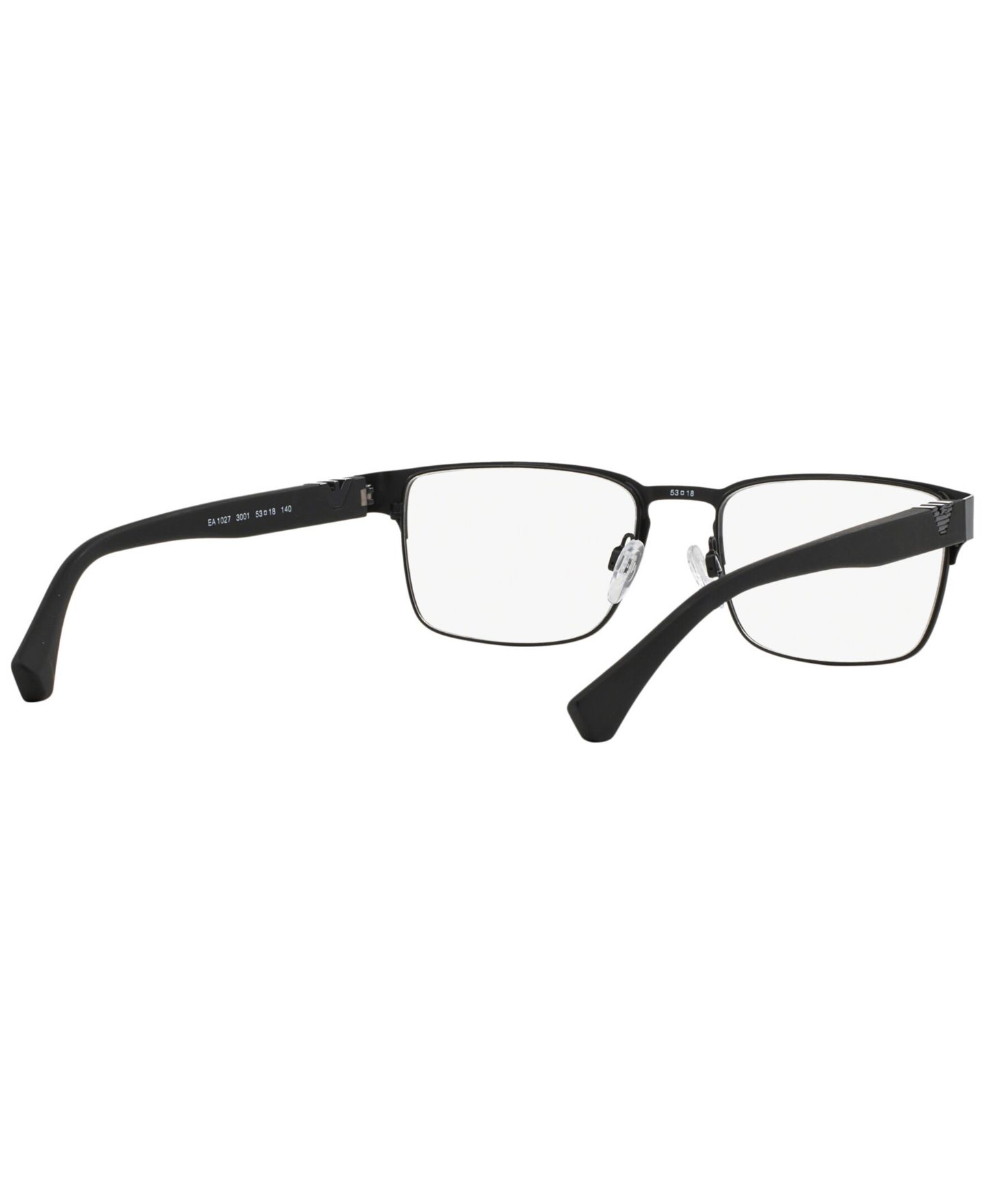 Мужские очки Emporio Armani Man Square Metal EA1027 Eyeglasses, цвет: Матовый чёрный — фото 3
