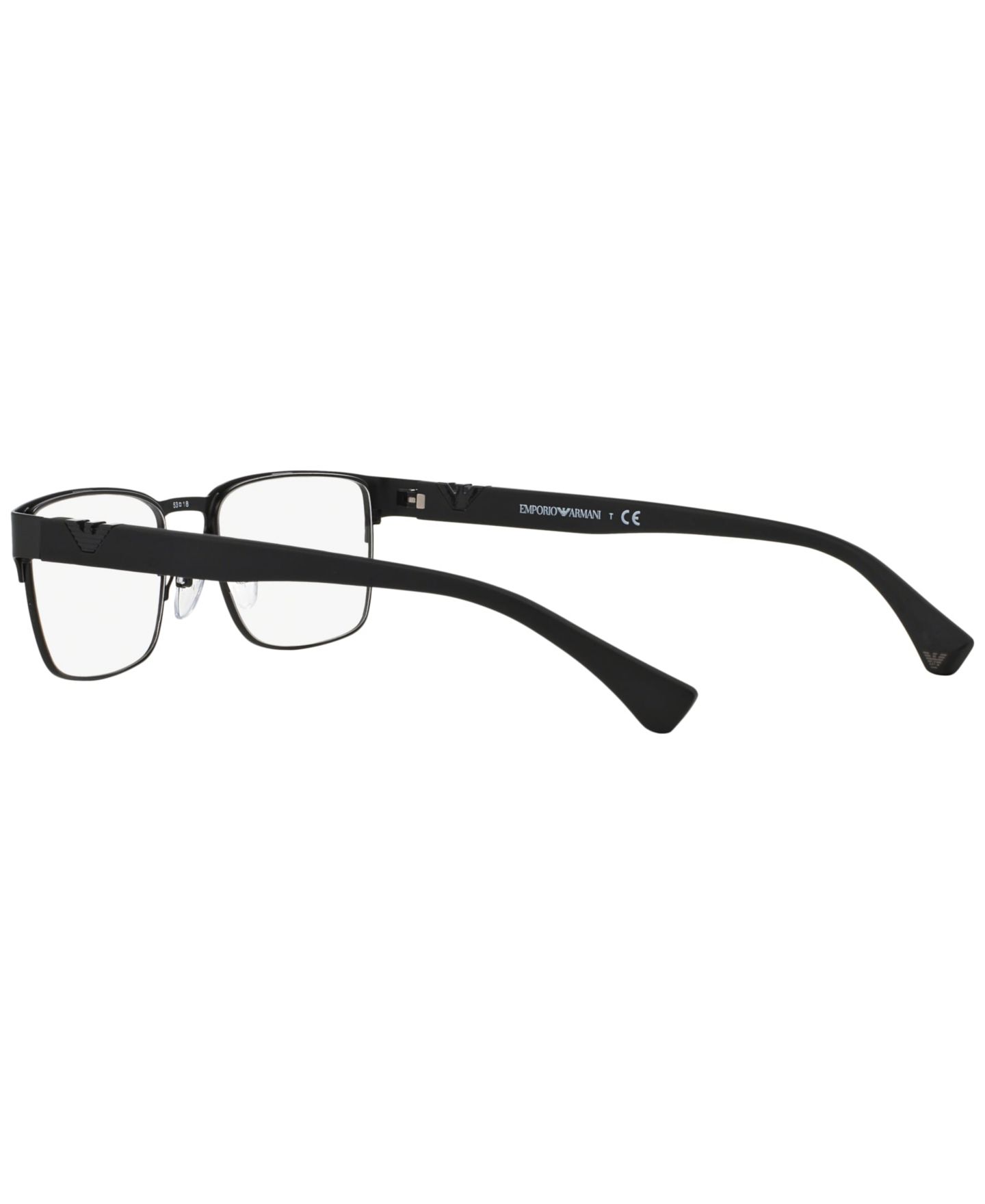 Мужские очки Emporio Armani Man Square Metal EA1027 Eyeglasses, цвет: Матовый чёрный — фото 6