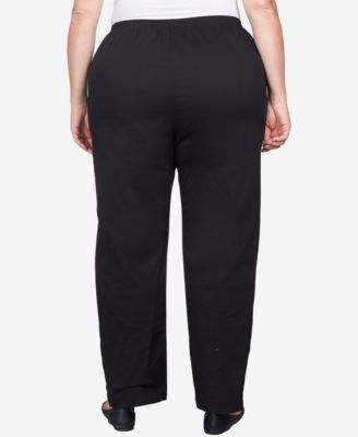 Plus Size Mid-Rise Casual Pants