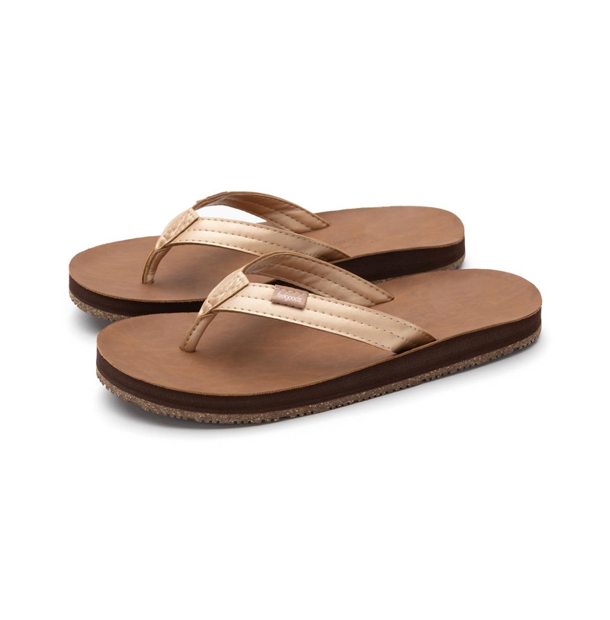 Women'S Zensole Slim Kinderz Faux Leather Flip-flop Thong Sandals - Sunset