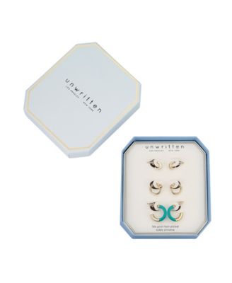 Opal and Green Enamel Hoop 6-Piece Earring Set