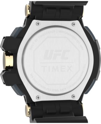 UFC Men's Combat Analog-Digital Black Resin Watch, 53mm