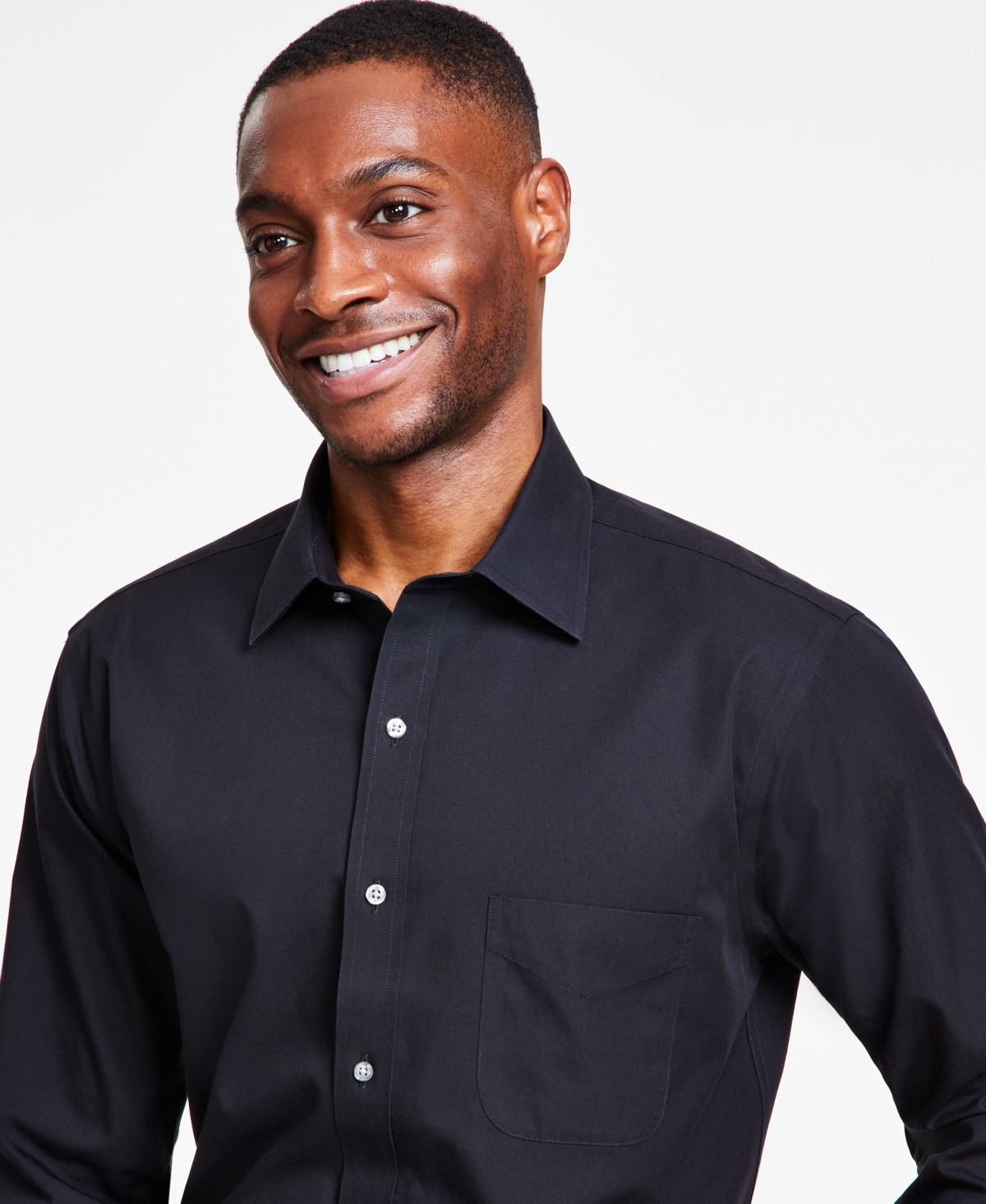 B by Brooks Brothers Men's Regular-Fit Solid Dress Shirt