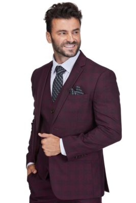 Men's 3-Piece Slim Fit Check Suit
