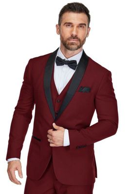 Men's 3-Piece Slim Fit Shawl Lapel Tuxedo