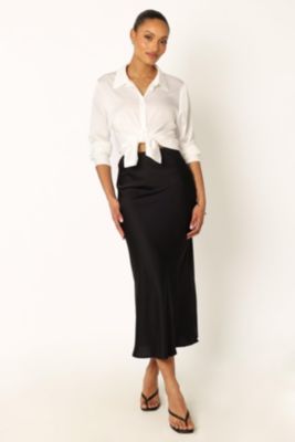 Women's Nellie Satin Midi Skirt