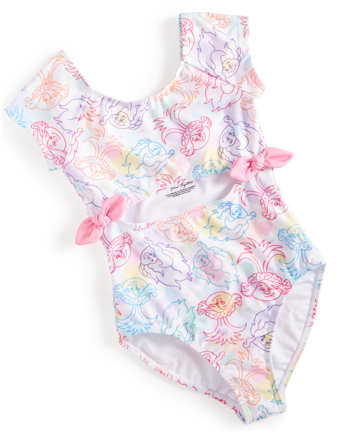 Shop Trolls Little Girls  Printed One-piece Swimsuit In Multi
