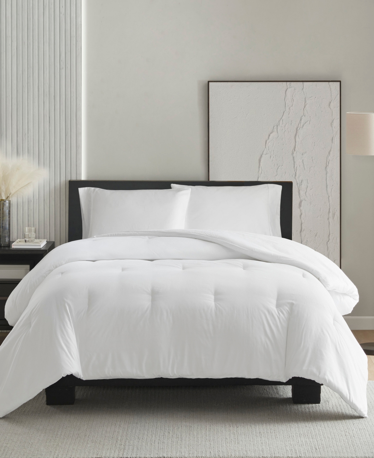 Madison Park Honeycomb Textured Oversized Down Alternative Comforter, King/california King In White