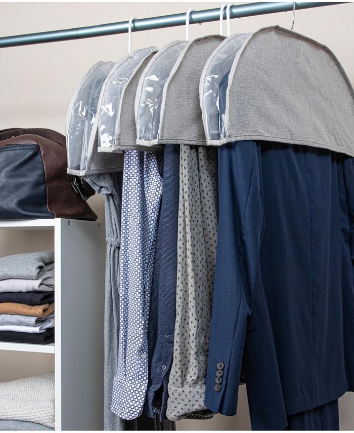 Household Essentials Hanging Garment Shoulder Dust Covers for Closet