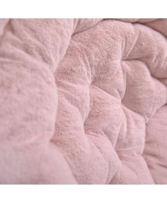 1 Count With Cozy Faux Fur Cushion And Metal Frame For Dorms, Bedrooms, Apartments And More - Ersa Oversize Folding Saucer Chair