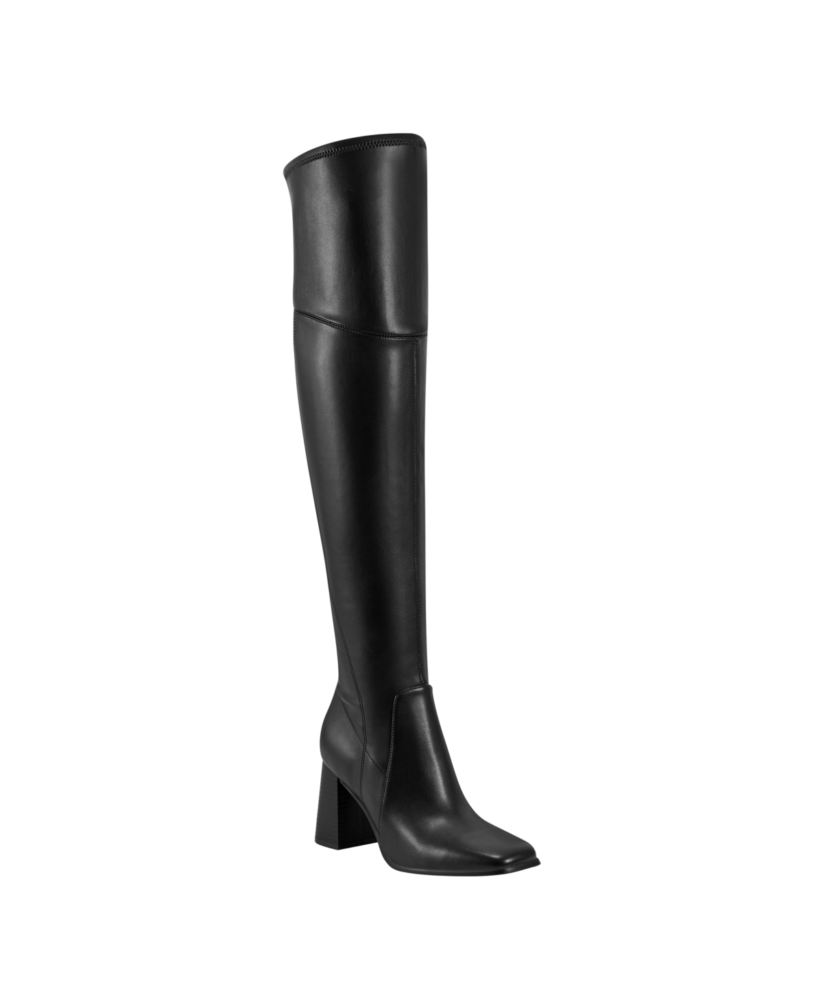 Marc Fisher Women's Denki Over The Knee Square Toe Boots In Black Smooth