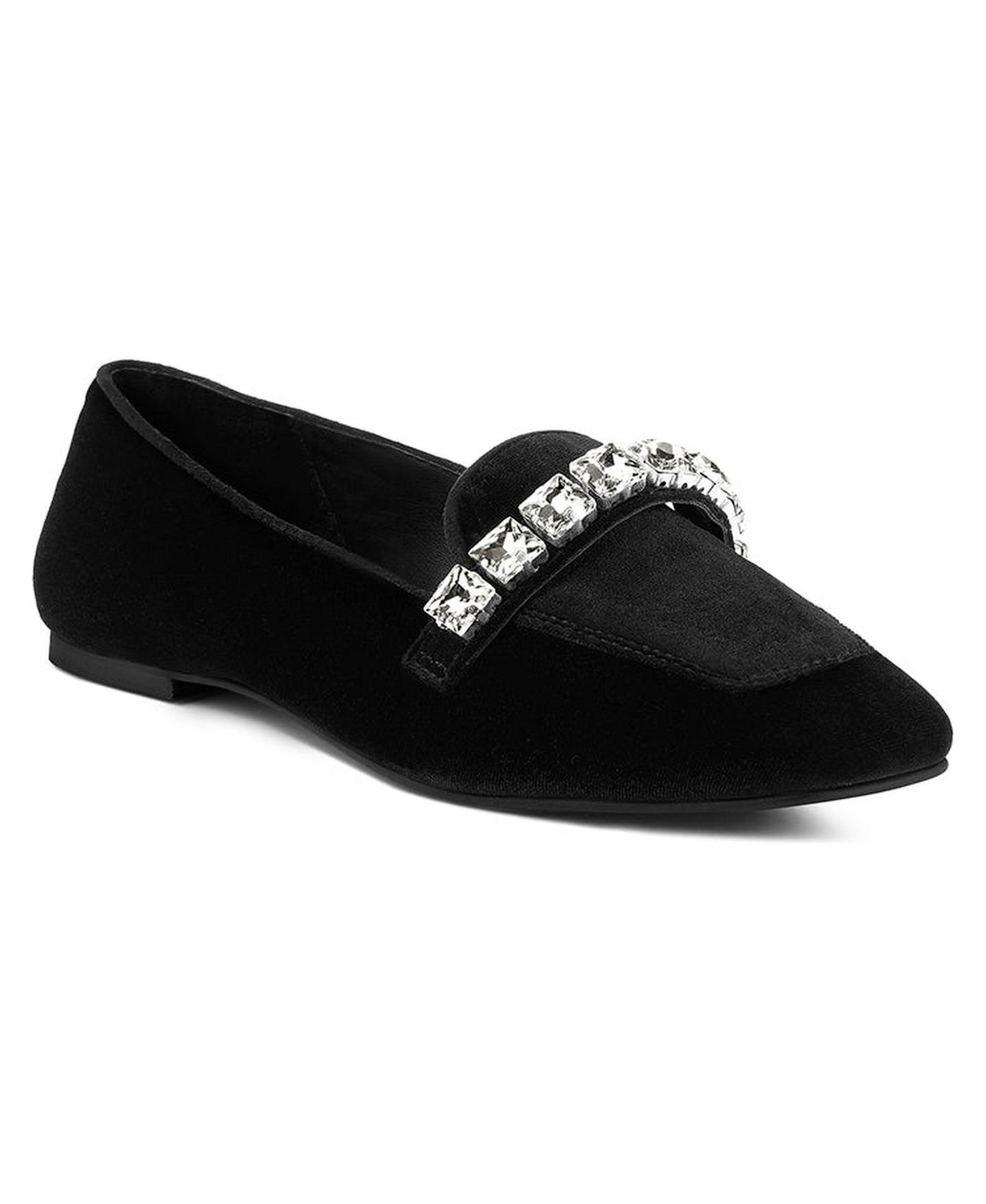 Женские туфли Rag & Co Lamington Diamante Embellished Velvet, цвет: Чёрный — фото 2