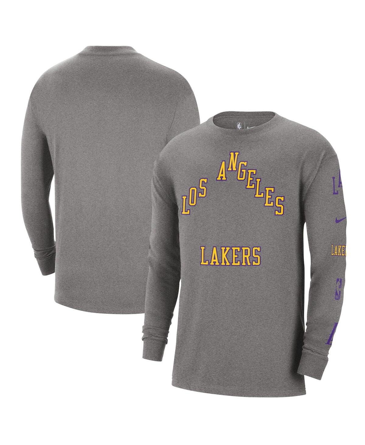 Shop Nike Men's  Charcoal Los Angeles Lakers 2023/24 City Edition Max90 Expressive Long Sleeve T-shirt