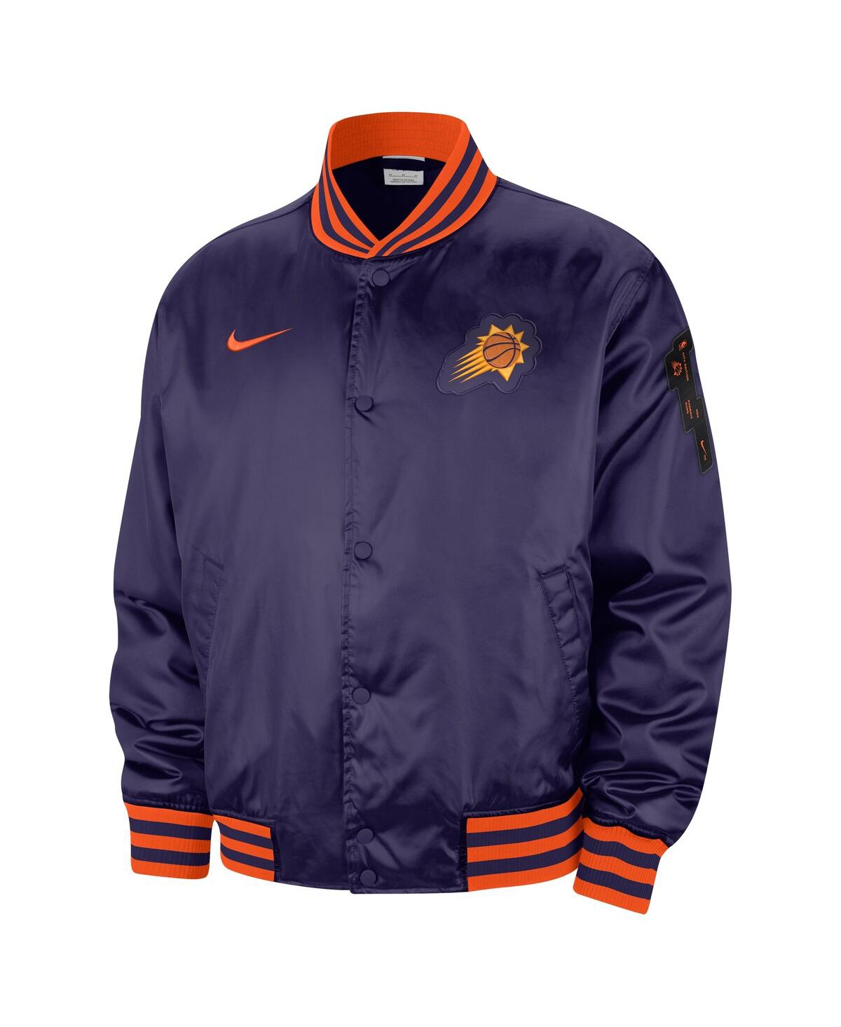 Shop Nike Men's  Purple Phoenix Suns 2023/24 City Edition Courtside Premier Full-snap Bomber Jacket