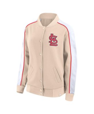 Women's Tan St. Louis Cardinals Luxe Lounge Full-Snap Jacket