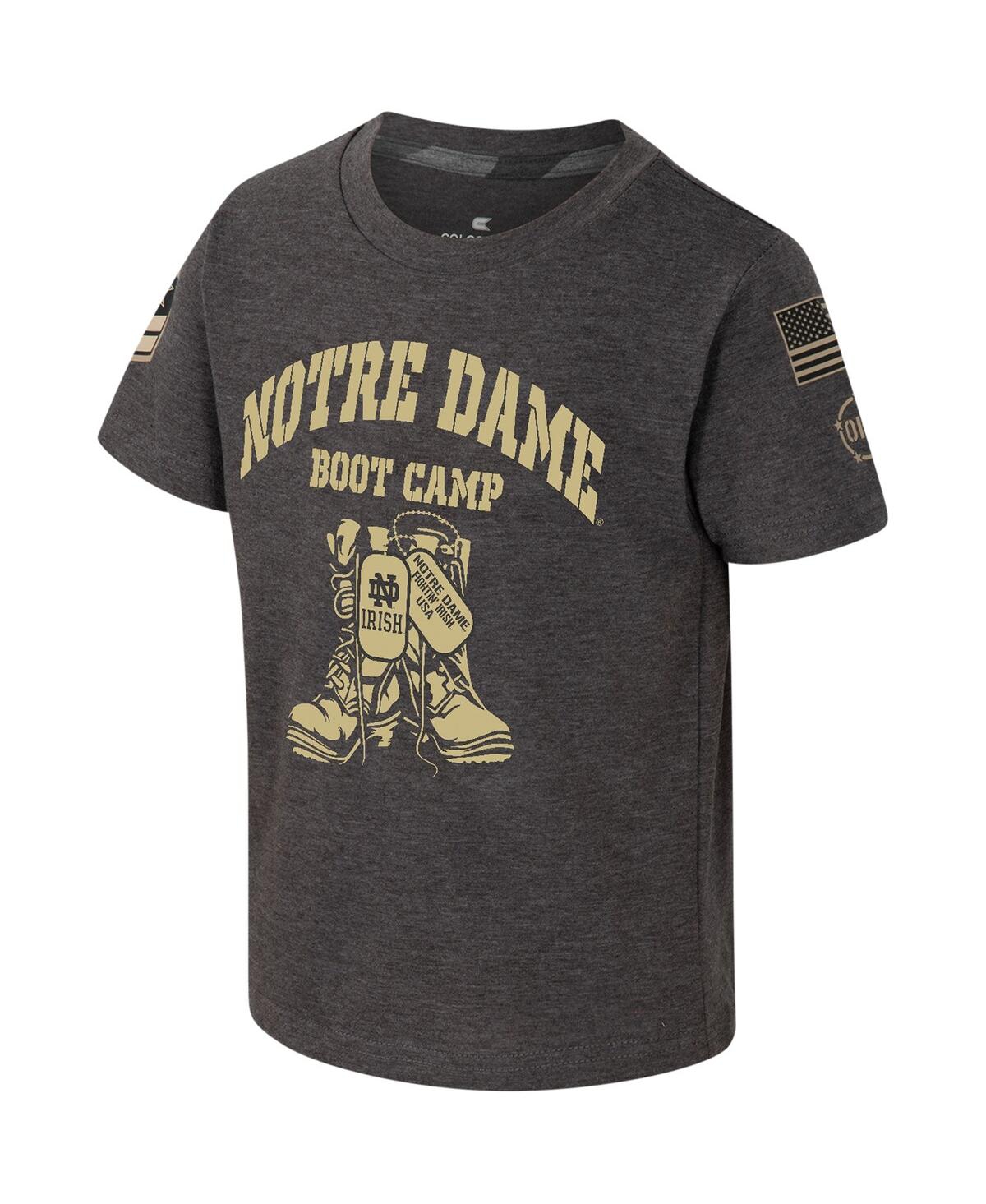 Toddler Boys and Girls ColosseumNotre Dame Fighting Irish Oht Military-Inspired Appreciation Boot Camp T-shirt - Charcoal