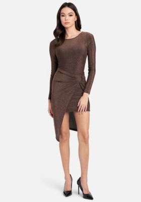 Bebe Women's Ring Detail Sparkle Knit Dress - Macy's