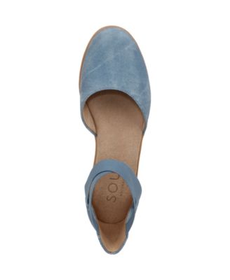 Women's Intro Round Toe Slip On Low Wedge Flats