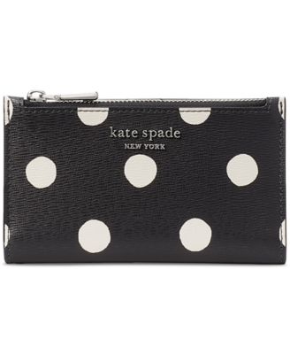 kate spade new york - Morgan Sunshine Dot Saffiano Leather Slim Bifold Wallet