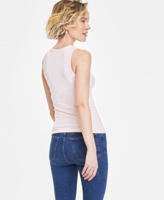 Plus Size Solid Ribbed Tank Top, Created for Macy's