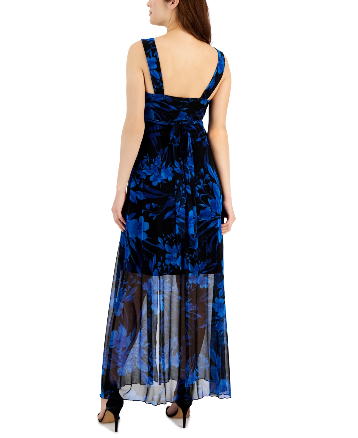 Shop Connected Women's Sleeveless Empire-waist Maxi Dress In Cobalt Blue