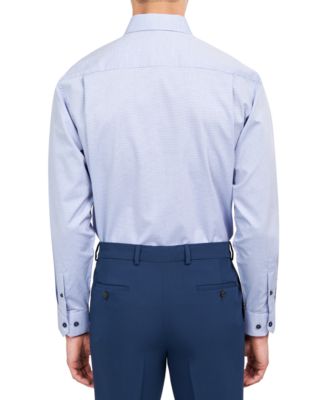 Men's Regular-Fit Dobby Dot-Print Dress Shirt 