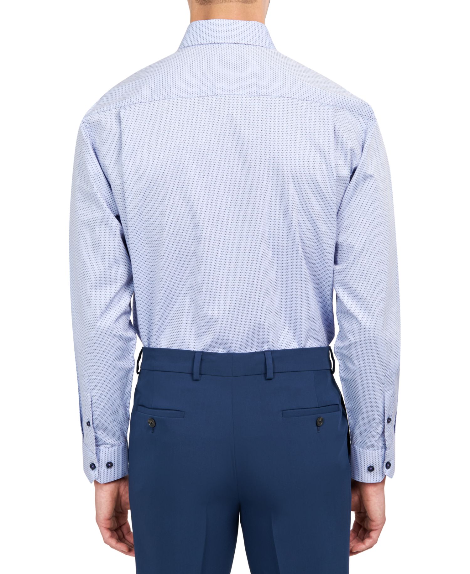 Men's Regular-Fit Dobby Dot-Print Dress Shirt