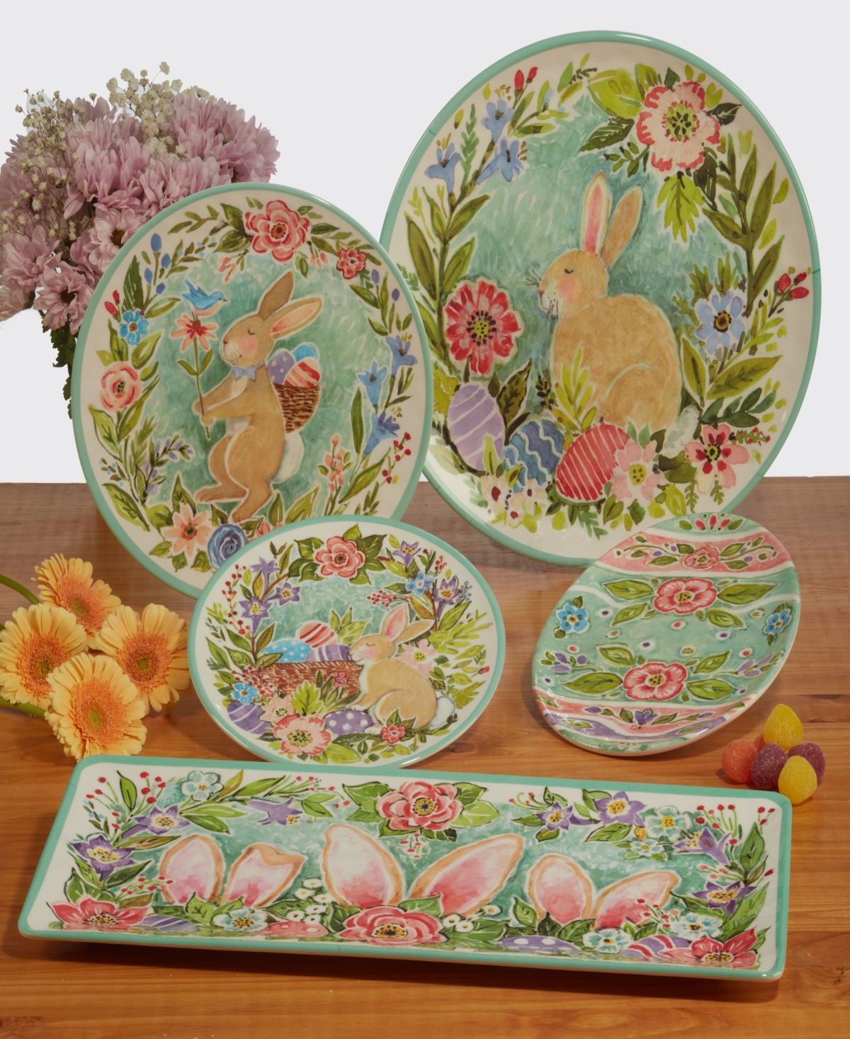 Certified International Joy of Easter Melamine Set/6 Dinner Plate