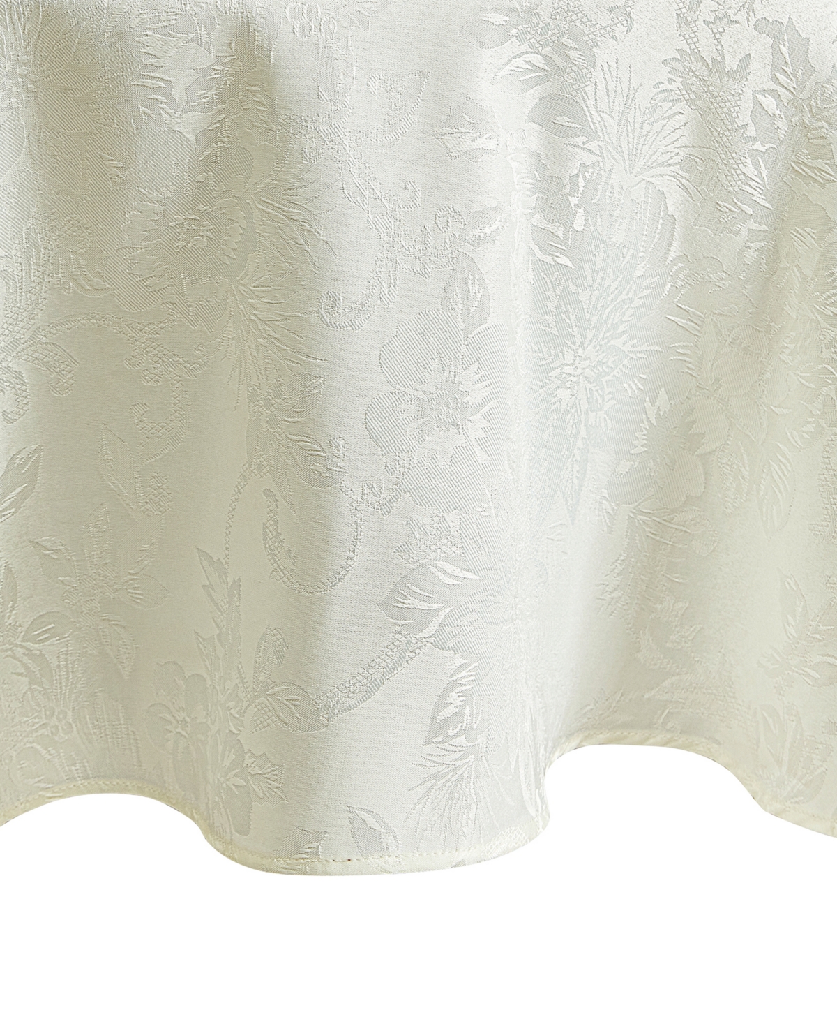 Elrene Poinsettia Elegance Jacquard Holiday Tablecloth