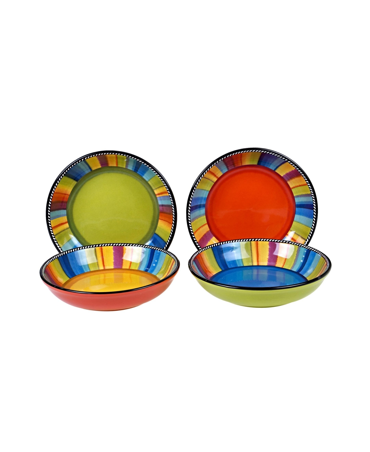 Sierra 4-Pc. Soup/Pasta Bowls asst. - Multicolored