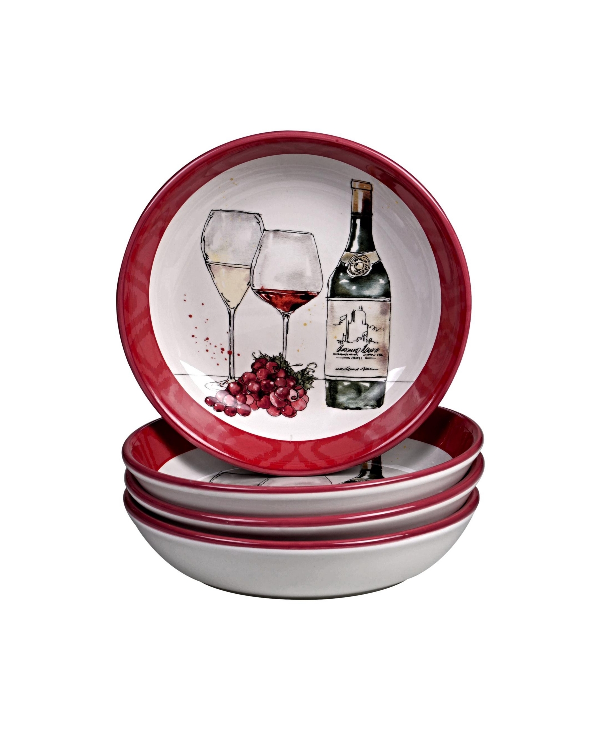 Certified International Napa 4-Pc. Soup/Pasta Bowls