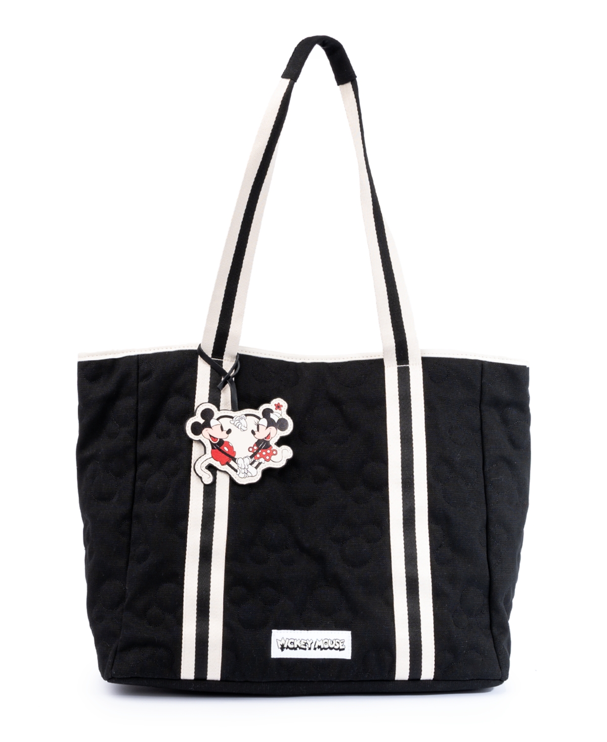 Skinnydip London Mickey Quilted Canvas Tote Bag In Black