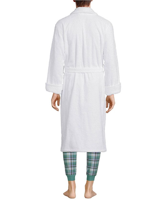 Lands' End Men's Calf Length Turkish Terry Robe Macy's