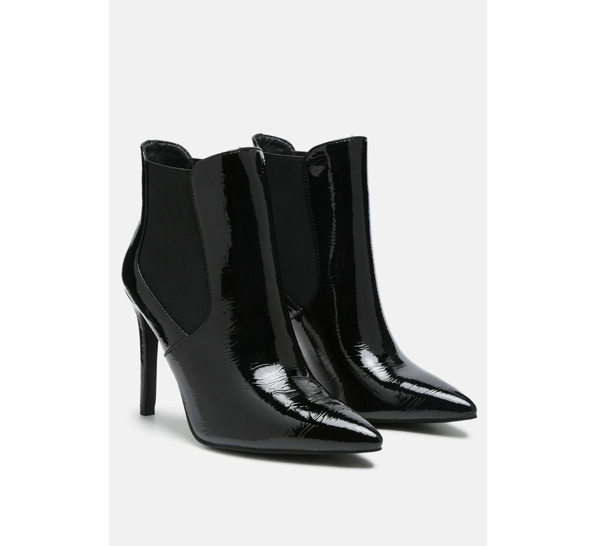 Rag & Co Molina High Heeled Chelsea Boot In Gold