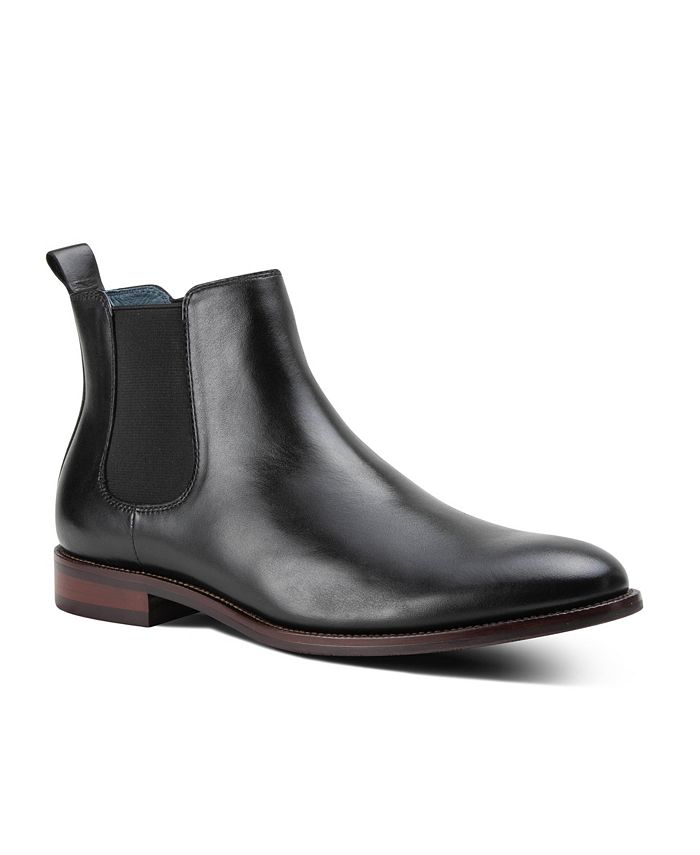 Macy's black leather booties hot sale