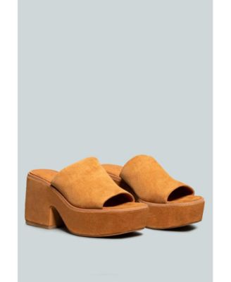 BARDOT Women Fine Suede Handcrafted Platform Slides