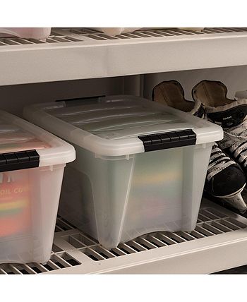 IRIS USA 6 Pack 19qt Clear View Plastic Storage Bin with Lid and Secure  Latching Buckles
