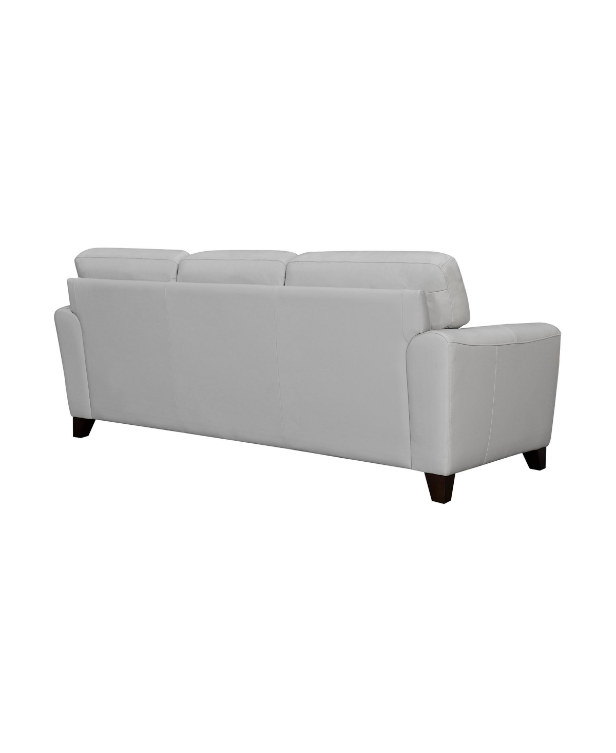 Armen Living Bergen 88" Genuine Leather Square Arm Sofa In Dove Gray
