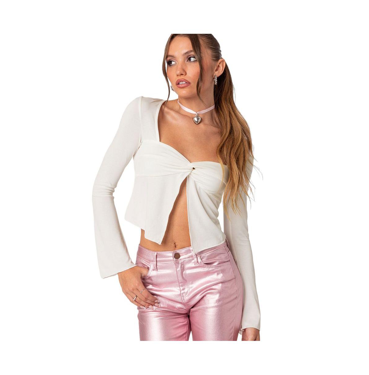 EDIKTED WOMEN'S MAXINE TWIST FRONT TOP