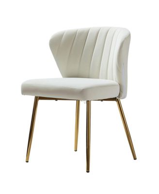 Aruna Velvet Side Chair with Metal Legs