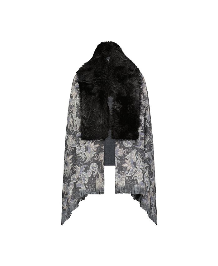 Macys faux fur wrap deals