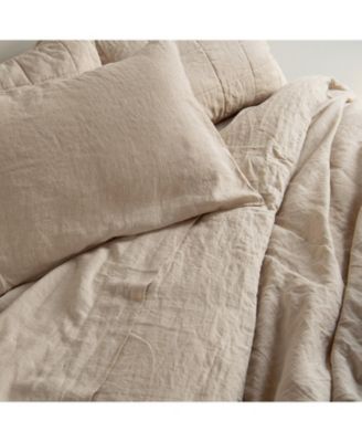 French Linen Garment Washed Breathable 3 Pc. Duvet Cover & Sham Set, Twin/Twin XL