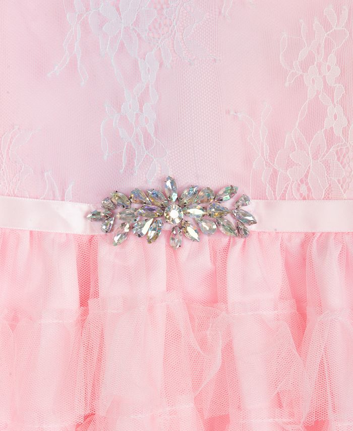 Rare Editions Toddler Girls Short Sleeve Tiered Ombre Party Dress - Macy's