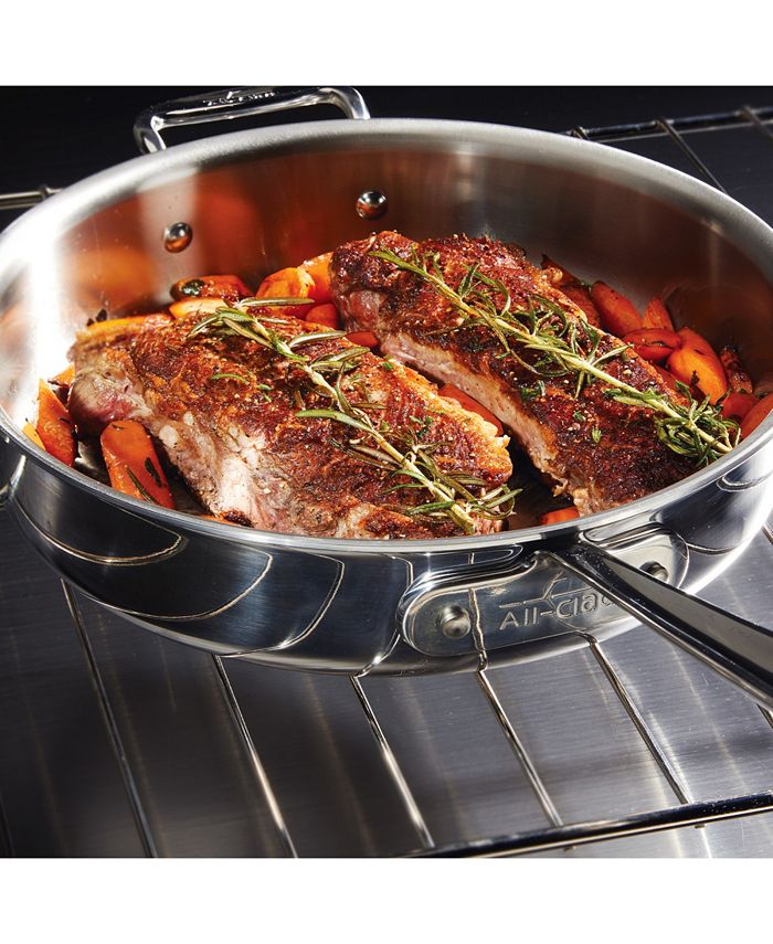 AllClad Stainless Steel 6 Qt. Covered Ultimate Deep Saute Pan Macy's
