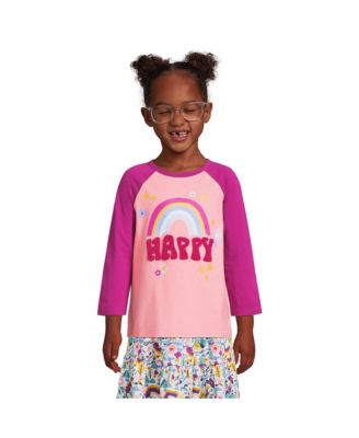 Girls Child Raglan Graphic Tee