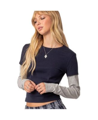 Women's Mood layered long sleeve t shirt